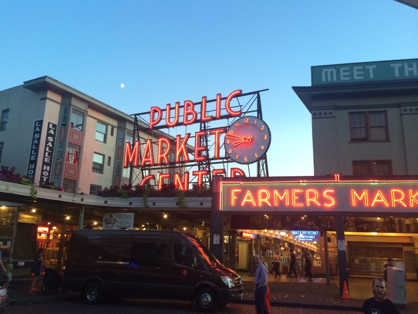 The world famous Pike Place Market. We went back the next morning and it was as hectic as advertised 
